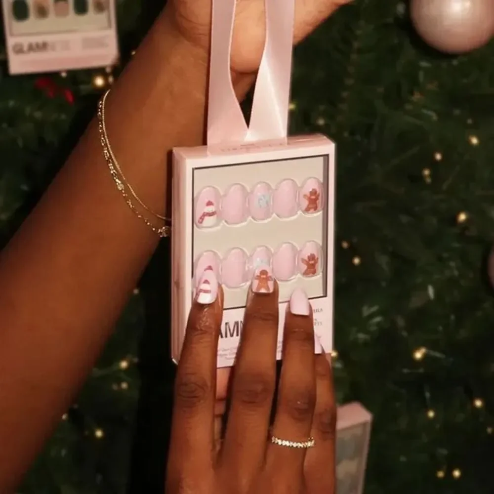 Glamnetic Press-On Nails Short Oval Cocoa & Kisses